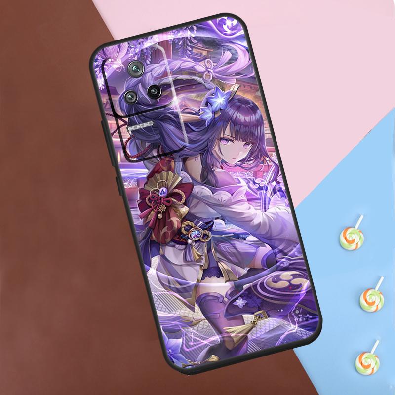Raiden Shogun Genshin Impact Case For Xiaomi 13T Pro 14 12T 11T 12 13 Lite POCO F5 X3 X4 X5 X6 Pro M6 F3 F4 M5s Cover