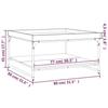 VidaXL Table basse chêne fumé 80x80x45 cm bois d'ingénierie et fer 832815