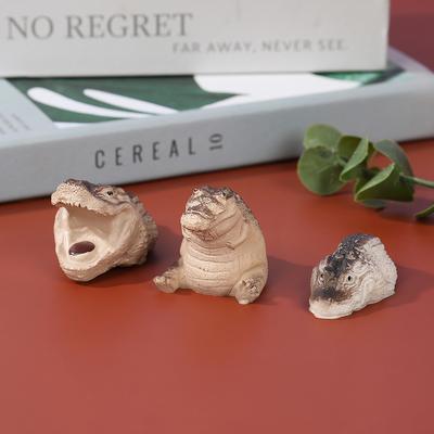 1Pc Creative Little Crocodile Desktop Resin Ornaments, for Outdoor Courtyard Patio Garden dDcoration