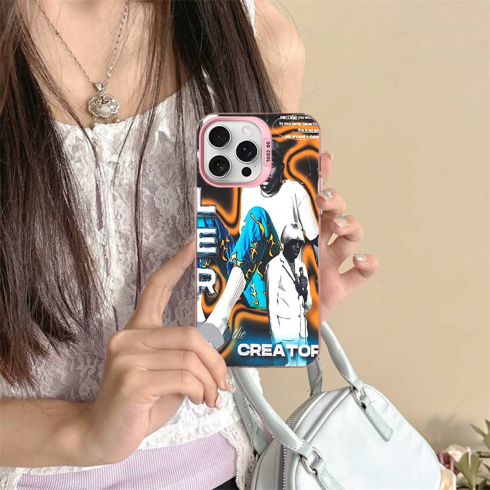 T-Tylers The Creator Rapper For Iphone 15 14 13 Plus 17 16 12 11 Pro Max Matte Colored Silver Luxury Phone Cover