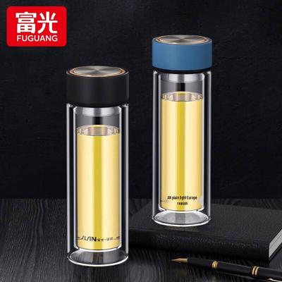 Double-Layer Glass Water Bottle