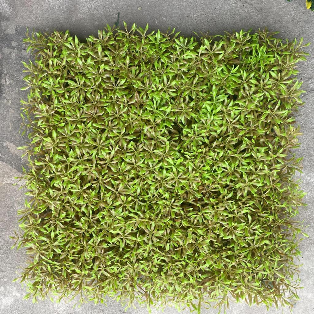 50×50cm Artificial Green Plant Wall - Plastic Vertical Garden, Fake Flower Wall, Synthetic Turf Background