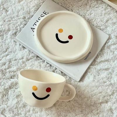 Creative Smiley Cup Ceramic Mug Milk Tea Coffee Cup Mark Cup Unique Gifts