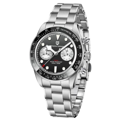 

Мужские часы Pagani Design, японский кварцевый механизм Seiko, хронограф Daytona, водонепроницаемые, керамический безель, ремешок из нержавеющей стали, сапфировое C