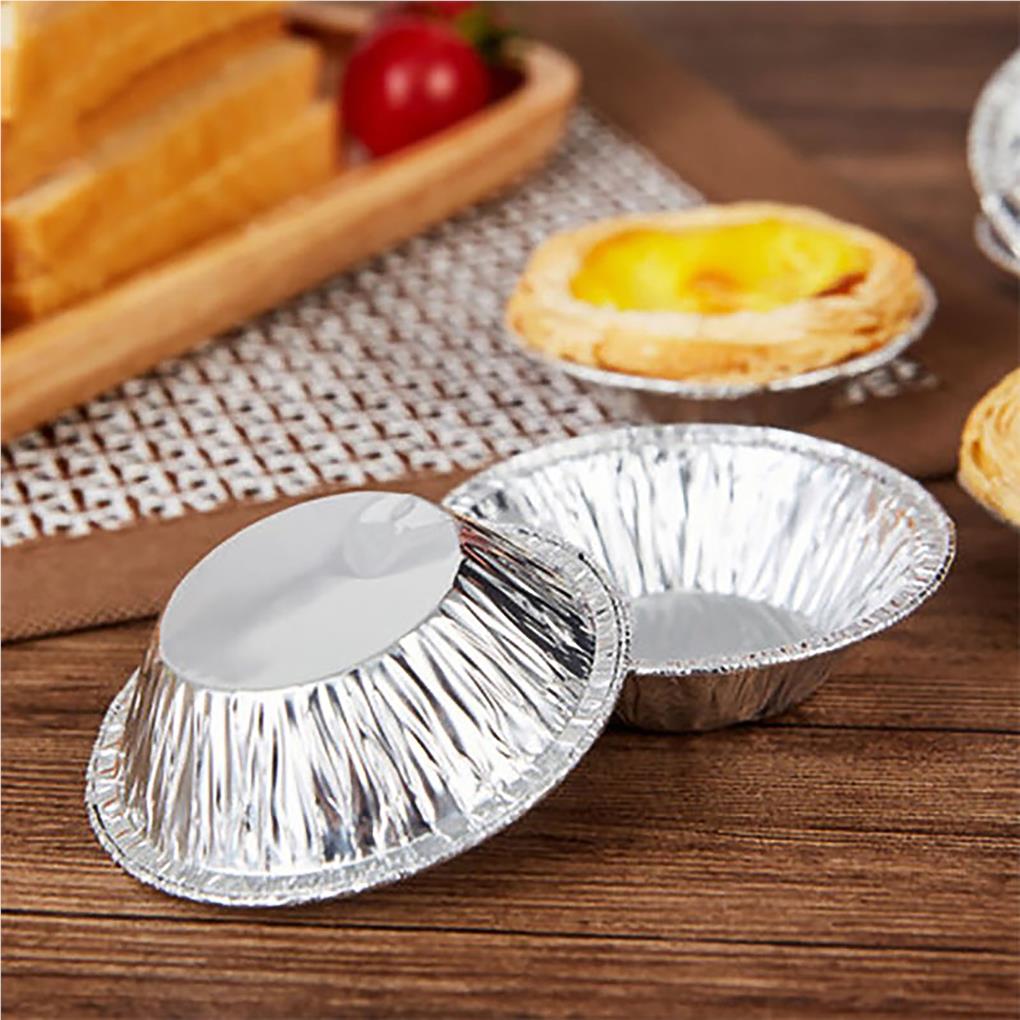 250 Pieces Cupcake Cup Molds Aluminum Foil Disposable Egg Tart Mold DIY Craft Multipurpose Light-weight Muffin Moulds Shop