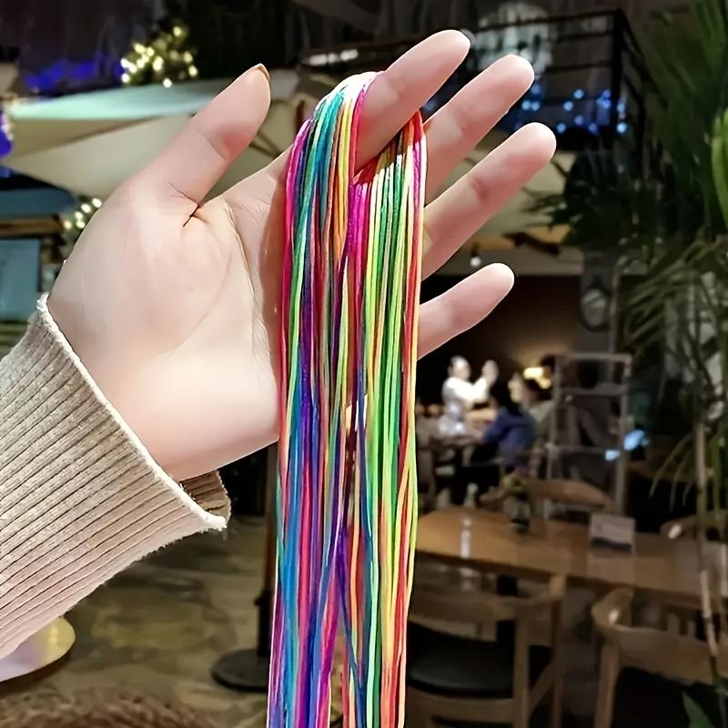 60Pcs Mixed Color Braided Hair Ropes for Colorful Hair DIY Sweet Hair Ropes Hair Accessories