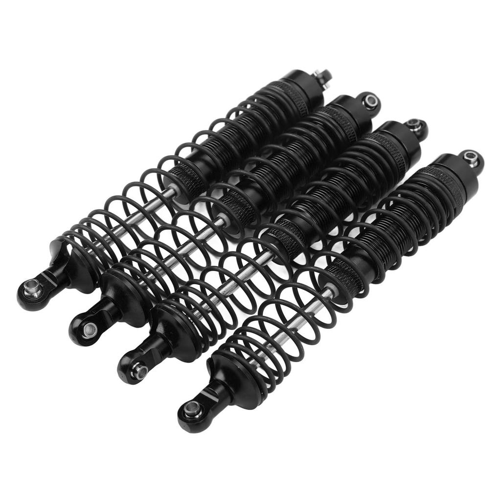 4PCS RC Front and Rear Shock Absorber Aluminium Alloy RC Shock Damper Set for LOSI 1 8 Black