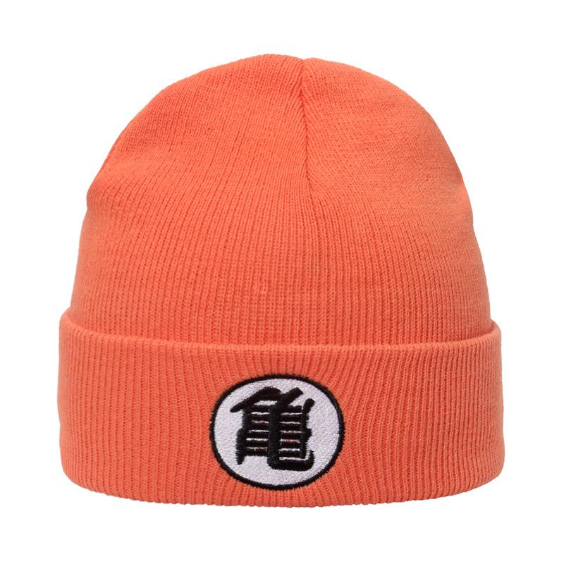 Hip Hop Trend Hat Anime Dragon Ball Wukong Wool Hat Autumn and Winter Cartoon Wu Turtle Letter Knitted Hat Men