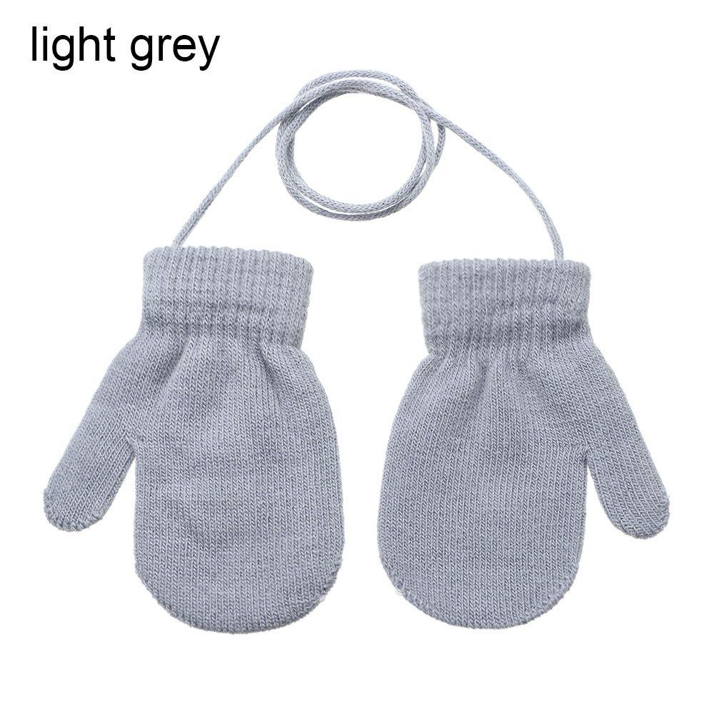 Winter Baby Boys Girls Anti-lost Thick Warm Kids Gloves Sports Gloves Knitted Mittens