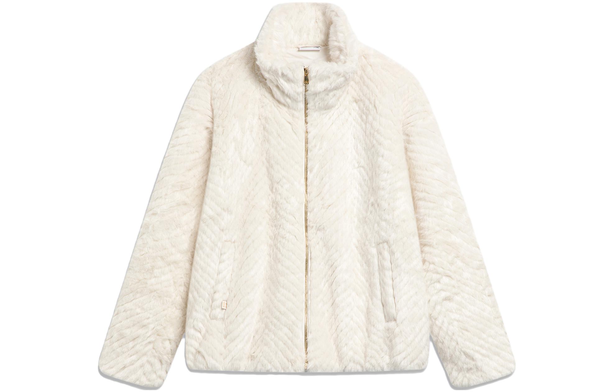 Li Ning Rijin Doujin Collection Velvet feel Coat Women s Ecru AJDU002-3 L