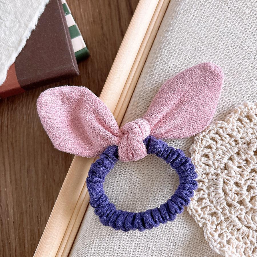 Cute Rabbit Ear Scrunchies Children Girls Gift Elastic Hair Rubber Bands Accessories Tie Hair Ring Rope Headdress Headwear
