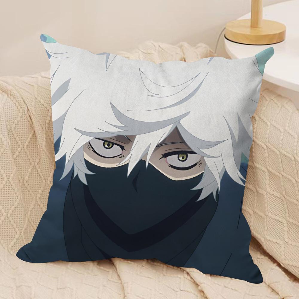 Hell's Paradise J-Jigokuraku Cushion Cover Soft Plush Fabric Double-Sided Printed Sofa Cushion Cover for All Seasons Home Decor