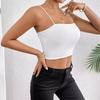 Casual Tank Top U Neck Crop Tops Frauen Sommer Camis Einfarbig Leibchen Mode Rohr Weibliche Ärmellose Gestellte Weste Y2K kleidung