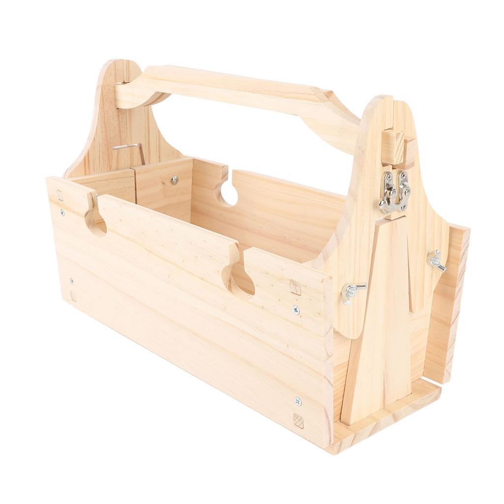 Wooden Folding Picnic Basket Table Outdoor Portable 2 in 1 Vintage with Wine Glass Holder