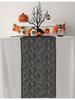 1pc Black Polyester Lace Spider Web Table Runner | American Halloween Party Gift Home Dining Decor, Ghost Festival, Festive Tabletop Accessory