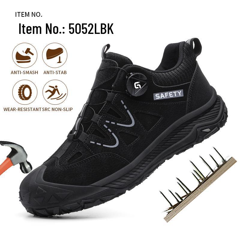 Men's Lightweight Anti-Smash, Anti-Puncture Work Shoes – Comfortable, Wear-Resistant Protection for Construction Sites