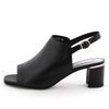 Himiko Chunky Heel Covered Sandals/653203 Black 240