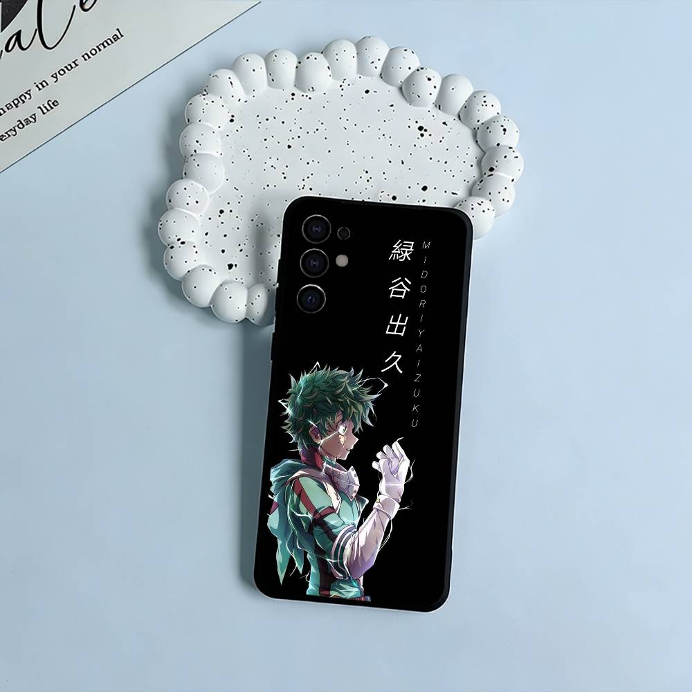 Shonen Anime-My -H-Hero -Academia Soft Silicone Case for Samsung S25, S24, S21, S22, S23, S30, Ultra, S20, Plus, FE, Lite-Black