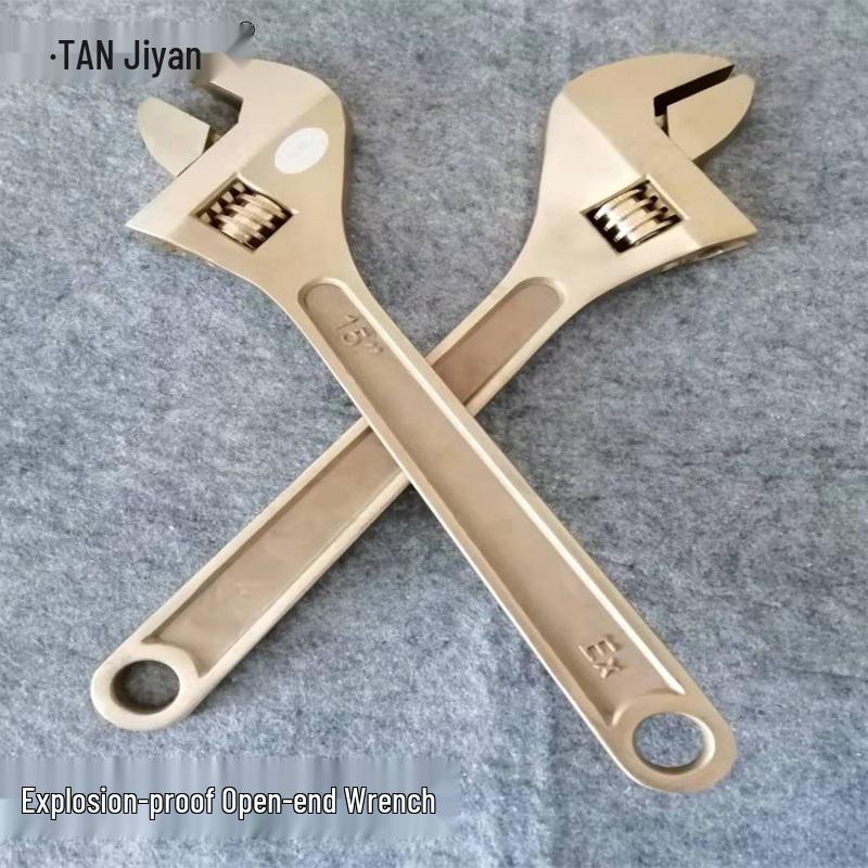 Explosion-Proof Beryllium Copper Adjustable Wrench - Sizes: 6", 8", 10", 12", 15", 18", 24"