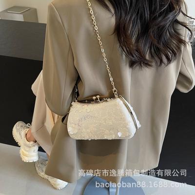 Box-Tasche Damen 2025 neue Paillettentasche vielseitige Temperament-Kettentasche Abendtasche