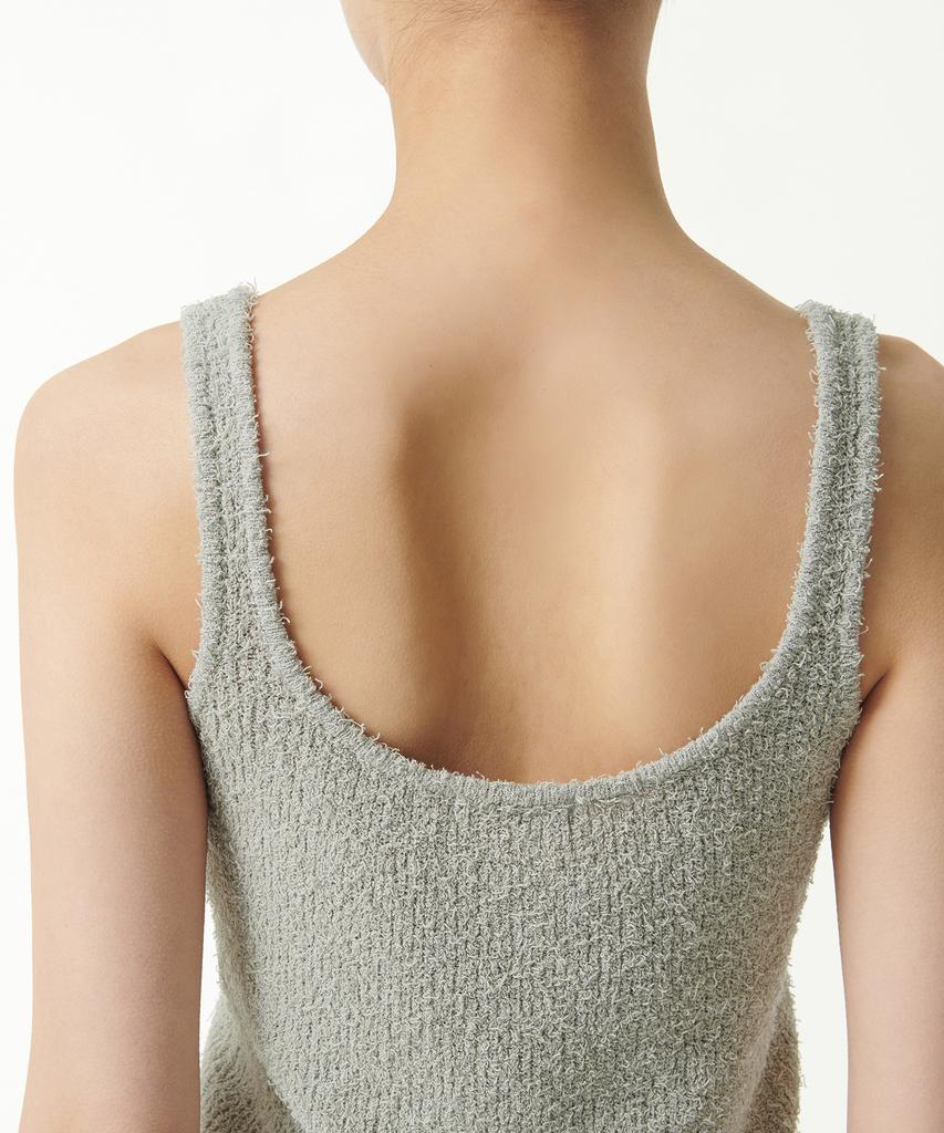 MUSINSA STANDARD WOMAN Women'S Fancy Yarn Ribbed Knit Sleeveless Top [Light Grey]