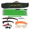Manual Pole Saw 26 Feet Extendable Tree Pole Pruner High Branch Trimmer with Lightweight Fiberglass