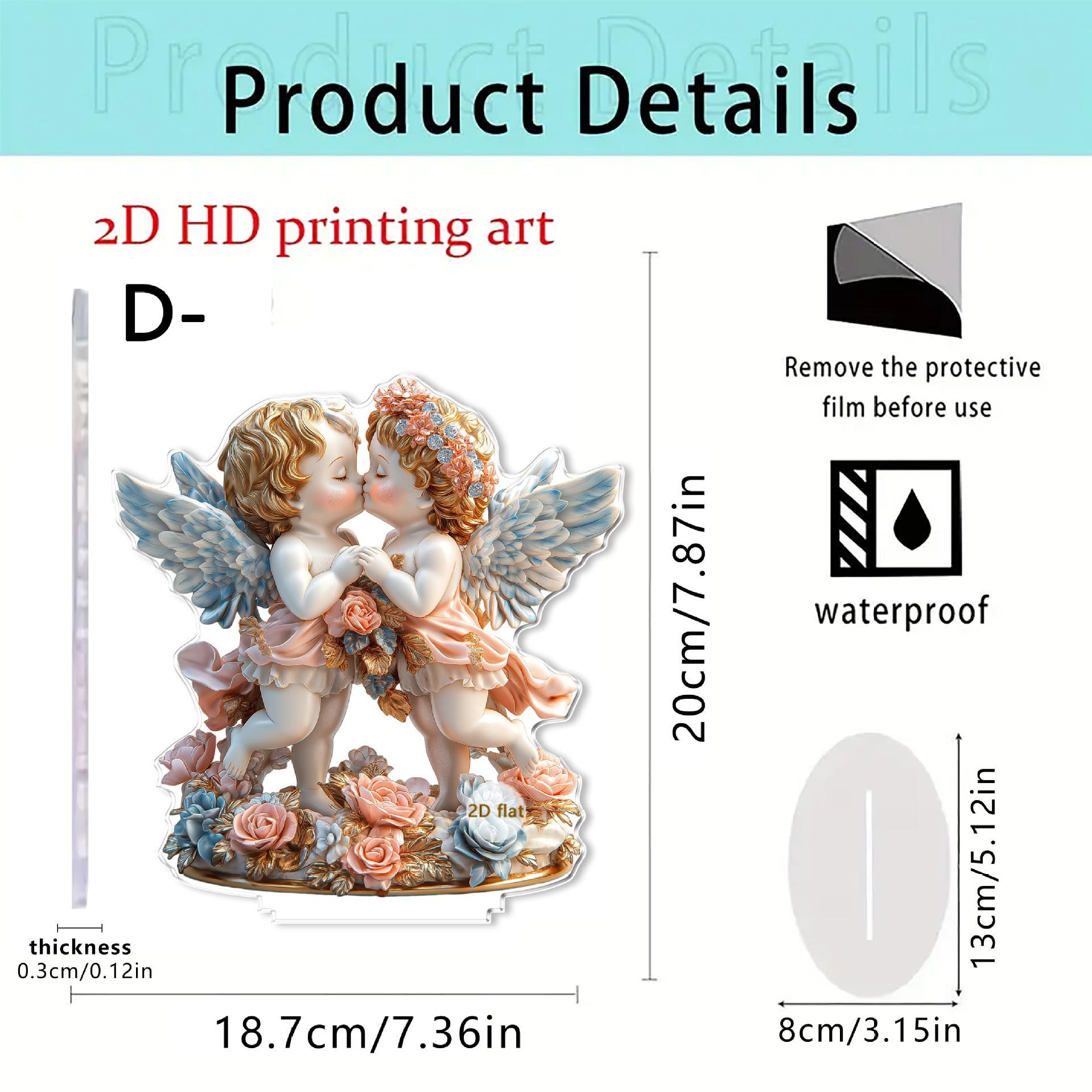 

Valentine s Day Angel Heart Music Box Ornament - Acrylic Dream Castle for Girly Bedroom See picture for size