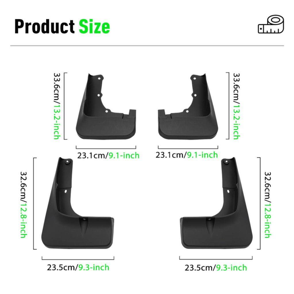 4PCS Car Mud Flaps Splash Guards Mudguards Car Mud Flaps Compatible with Mitsubishi Outlander 2015 2016 2017 2018 2019 2020