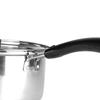 Pearl Metal HB-6154 18cm Stainless Steel Saucepan with Glass Lid, Compatible with All Heat Sources, Only One Stage