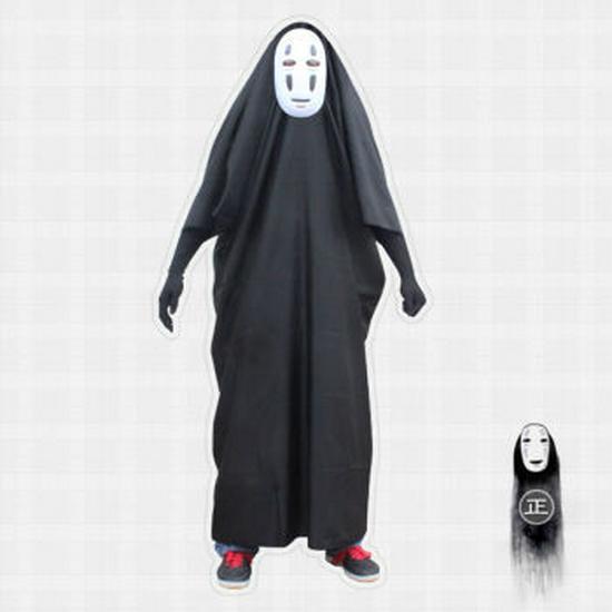 Set Costume Cosplay Senza Faccia di La Città Incantata con Maschera & Guanti
