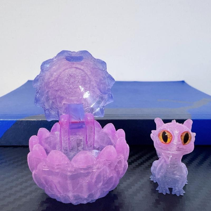 3D Printed Toy Model Mini Dragon (with Eggs Random Eyes) Ideal for Home Decoration Ornaments and Accessories Gifts Ideal for Children