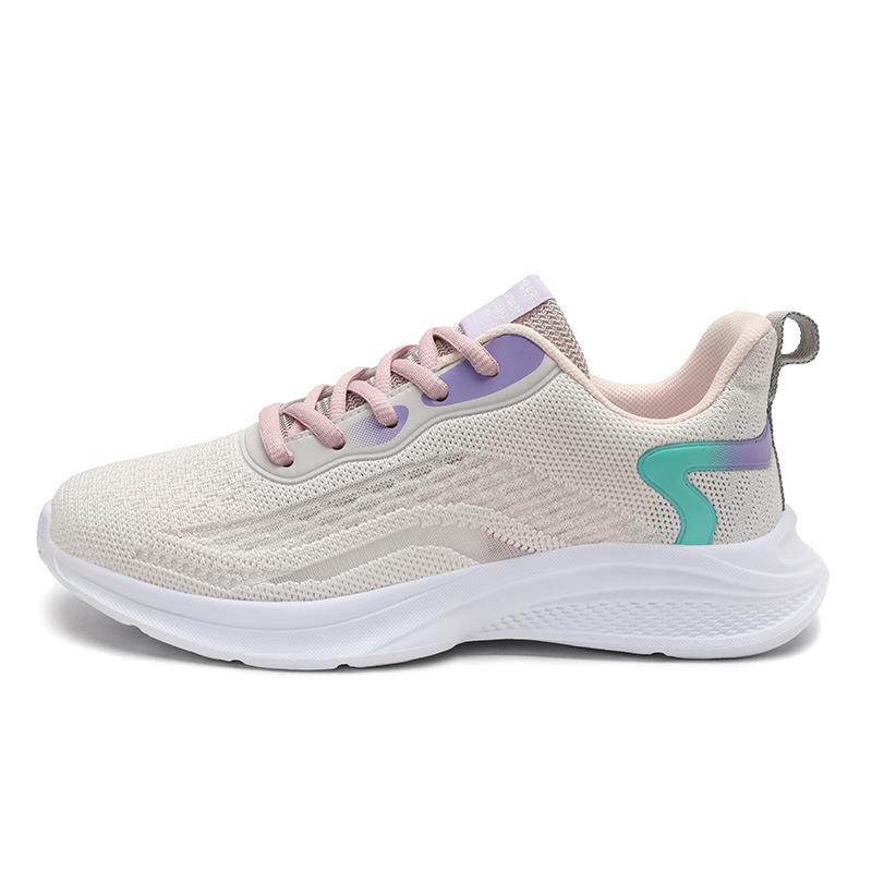 Sports and Casual Shoes for Women In Spring New Style Mesh Flying Mom Shoes Foreign Trade Large Size Women's Sports Shoes Running Shoes