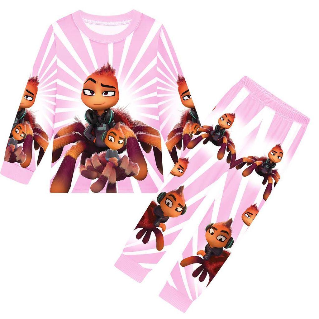Kids Boys Girls Anime Cartoon Bad Guys Printed Casual Long Sleeves T-Shirt Pants Trousers Clothes Set