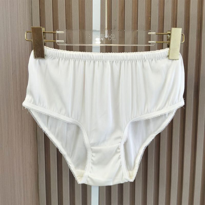 

100% Mulberry Silk Underwear Women s Lightweight Breathable Pure Silk Briefs Women s Elastic Waist Antibacterial Bottom Crotch Large Size Boxers White XL