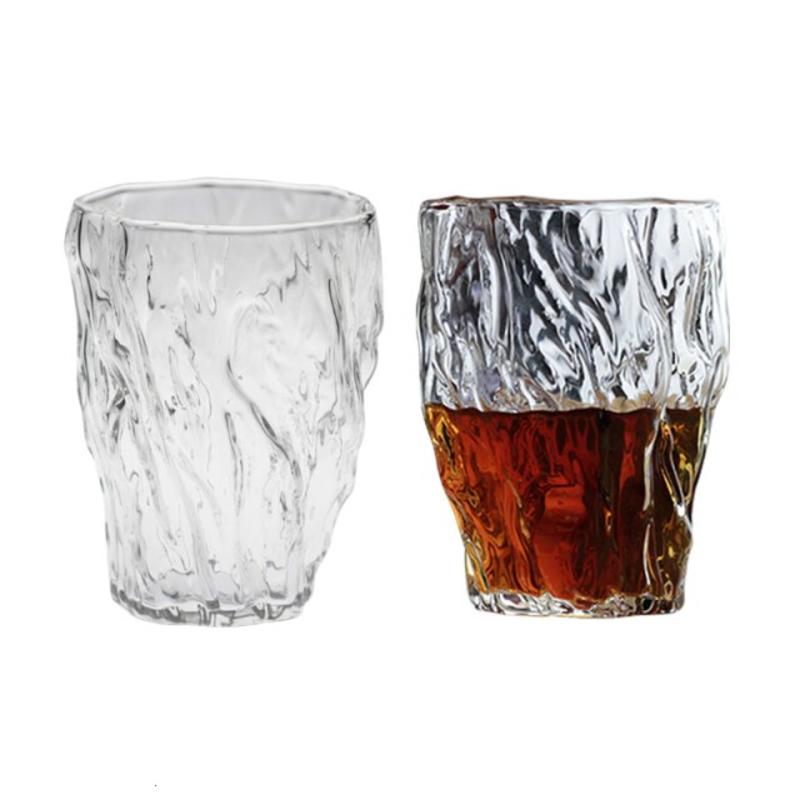 

2pcs Japanese Irregular Art Hammer Tabley Goldy Glass Old Fashioned Graphics Handmade Whisky Chivas Charm Glass Wine Glass | Ancient Glass