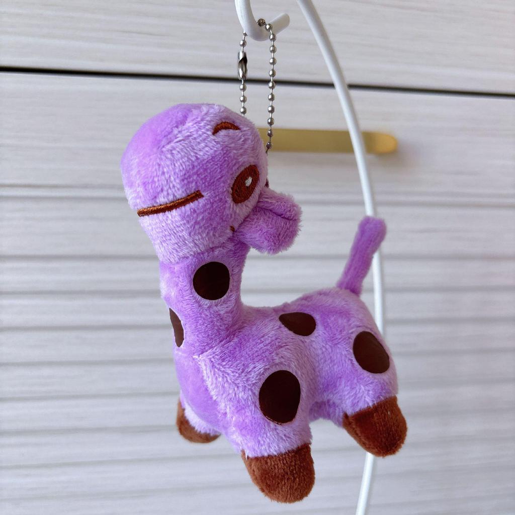 Colorful Spotted Deer Keychain Plush Toy: Giraffe Doll Pendant & Promotional Gift