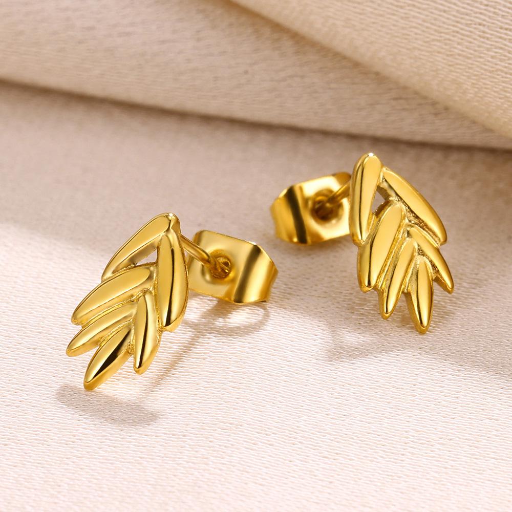 Vintage Heart Stainless Steel Earrings for Women Retro Gold Plated Waterproof Stud Earring Cute Piercing Ear Jewelry Gifts Bff