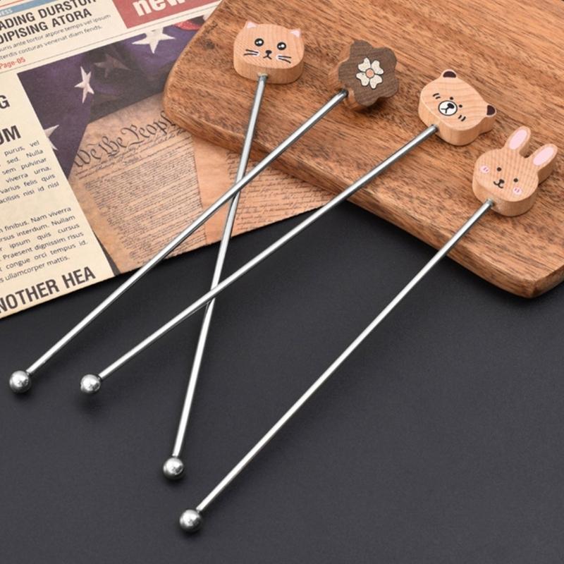 5Pcs Coffee Mixing Stick with Long Handle Elegant Cocktails Stir Stick for Home Use Practical Milk Powder Stirring Rod