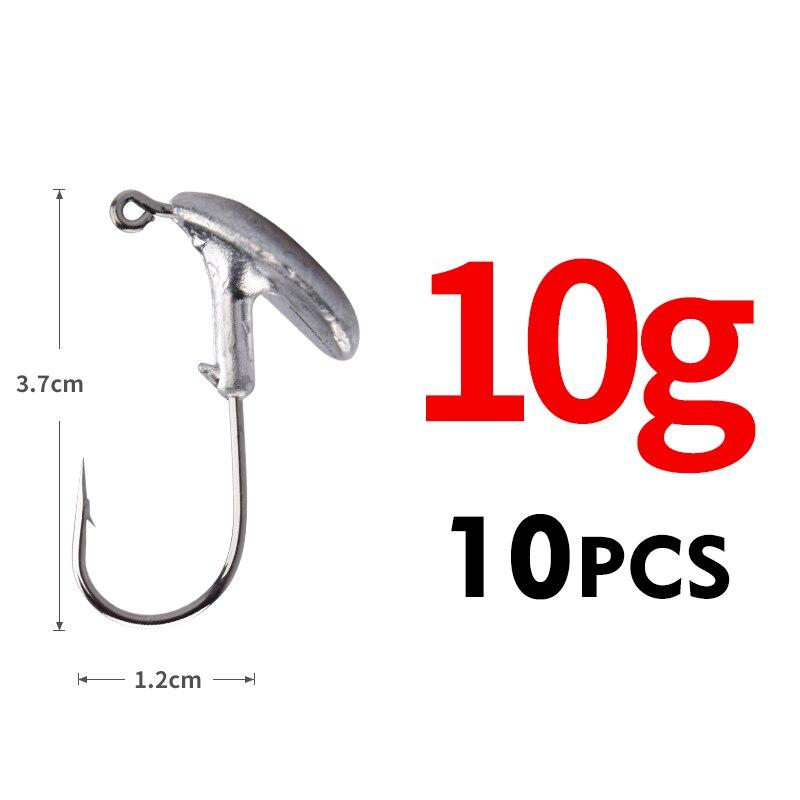 

MEREDITH, 10 шт., джиг-головка с прорезями для крови, тумблерная головка, рыболовный крючок 3,5 г, 5 г, 7 г, 10 г, 14 г для мягких приманок из углеродистой стали Weight 3.5g-10pcs