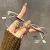 Ultralight Tr90 Glasses For Women Without Makeup Anti-blue Light Frame Men Flat Light Mirror 9506