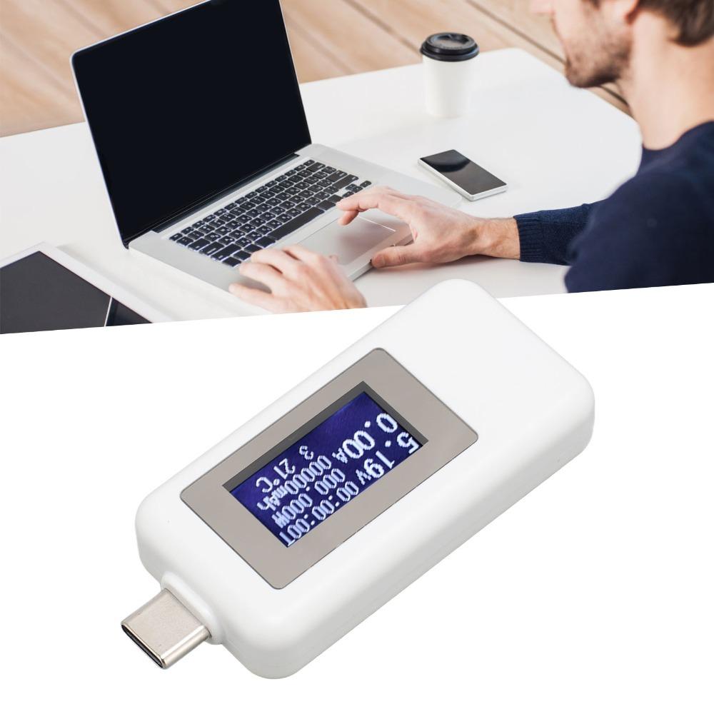 0-5.1A 4-30V 0-155W Type C Voltage Current Power Meter USB C Digital Multimeter Charger Detection