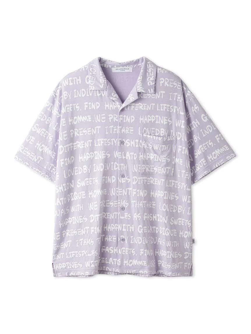 

gelato pique МУЖСКАЯ рубашка с принтом Message PHCT242944 LAV