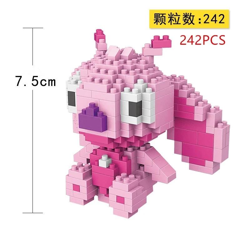 236-313pcs Stitch Building Blocks Toy Diamond Bricks Lilo Stitch Doll Figurines Children Birthday Gifts