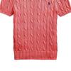 Polo Ralph Lauren Ensfarget ribbestrikket genser med rund hals og korte ermer Dame topper Rosa 211910987-014