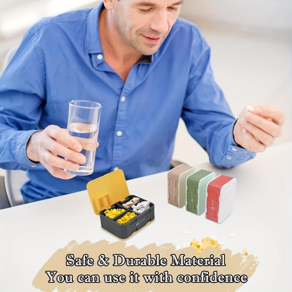 Double Layer Portable Mini Pill Box Tablet Cutter And Dispenser Sealed Storage Box Medicine Organizer Travel Compact Pill Box