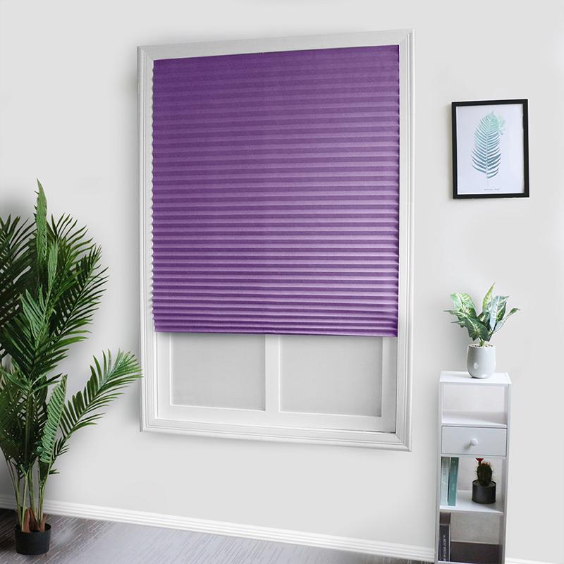 Self-Adhesive Pleated Blinds Blinds Curtains Living Room Half Blackout Window Curtains For Bathroom Balcony Shades