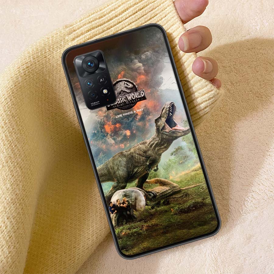 New World Jurassic Park Phone Case For Redmi 13C 14C Note 14 13 Pro Plus 5G Clear Capa 12 12C 10A 10C 10 9A 9C 9T 9 8 Pro Cover