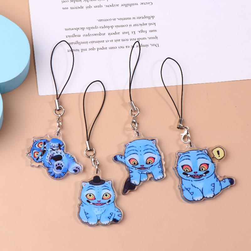 Kawaii Anime Demon Hunters Tiger Phone Lanyard Cartoon Kpop Anime Mobile Phone Chain Keyring Bag Pendant Decoration Gifts