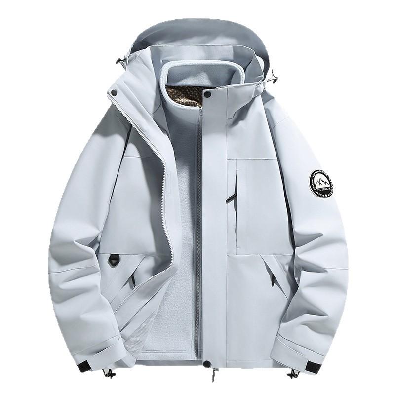 Direct sales autumn and winter outdoor jacket men and women three-in-one removable liner couple jacket group buying