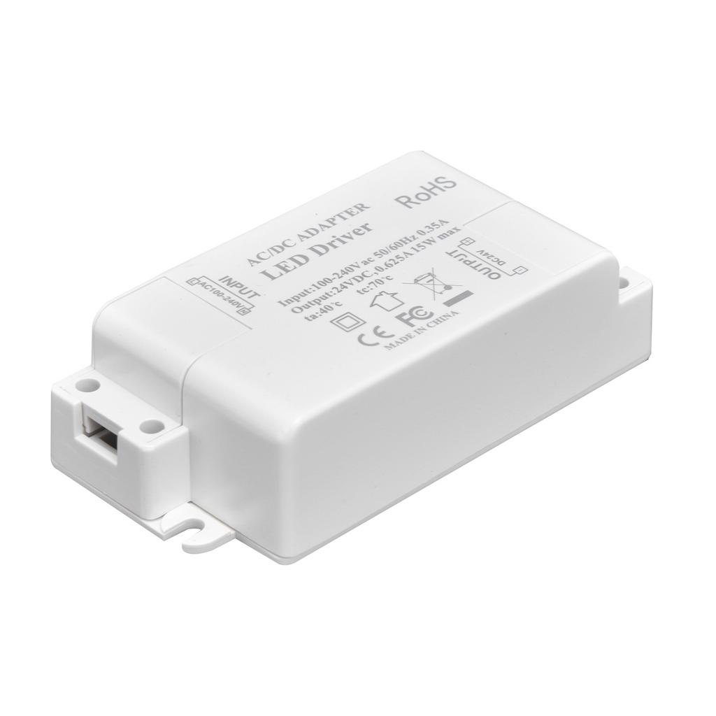 LED-driver DC24V 0,625A 15W DIY-lampe Lavspent LED-drivertransformator AC 100‑240V
